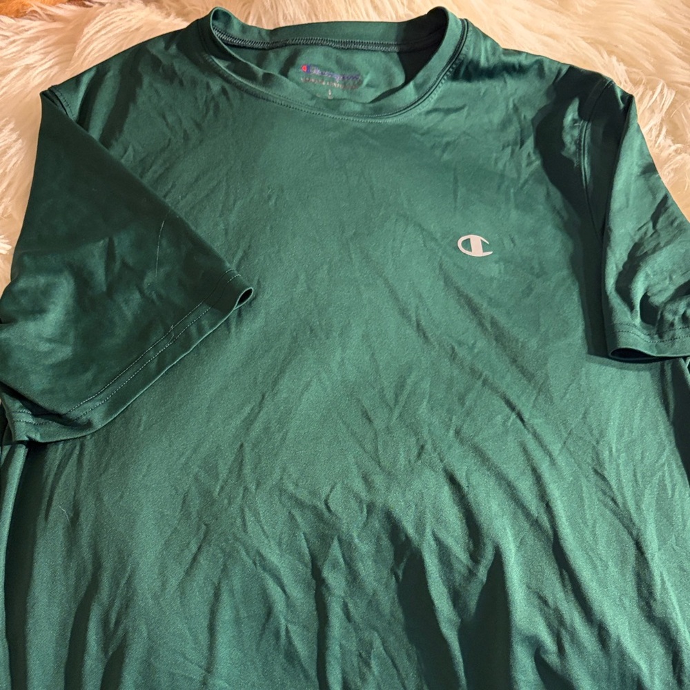 Champion Men's Dark Green Short Sleeve Tee